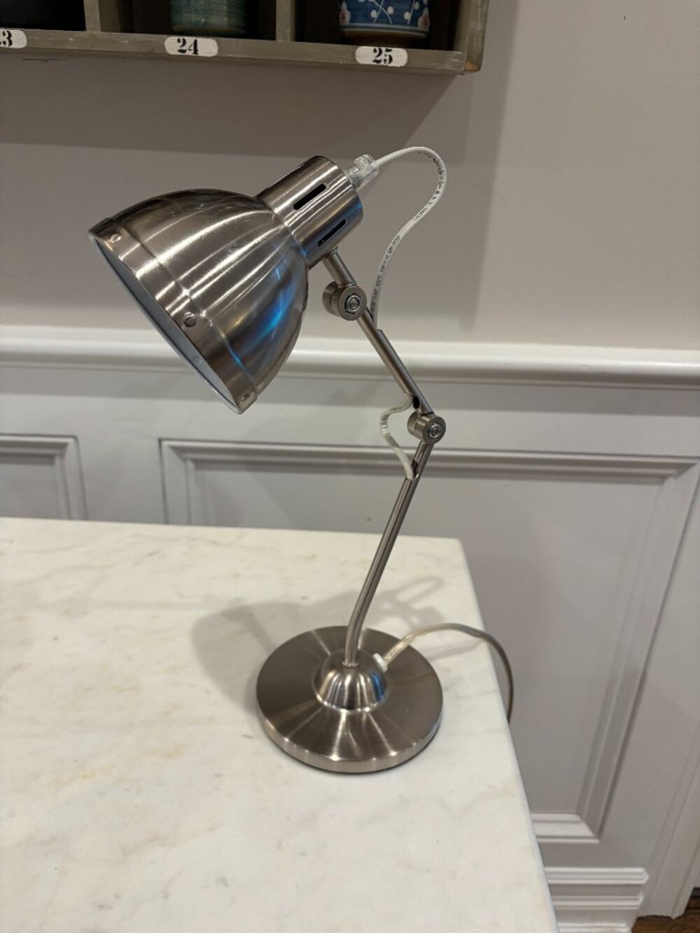 Pottery Barn Silver Desk Lamp